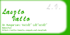 laszlo vallo business card